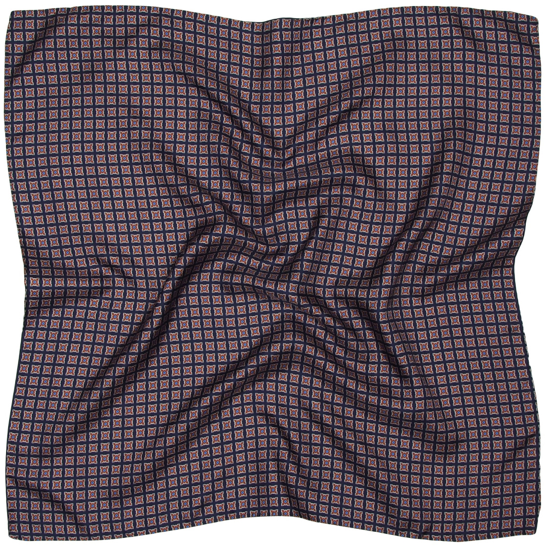 CM6-019 Jedwabna męska apaszka w modny wzór paisley 60x60 cm